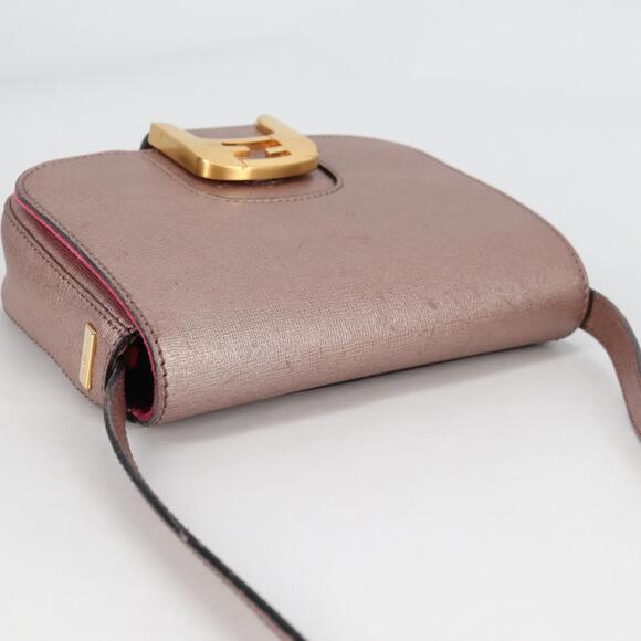 FENDI Chameleon Shoulder Bag Leather Pink Gold - Picture 6 of 14